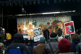 Photo from the press area (4:30 PM)